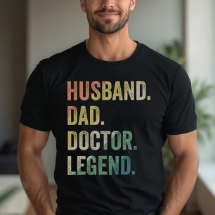 Camiseta Pai Marido Doutor Legend Engraçado Doutor