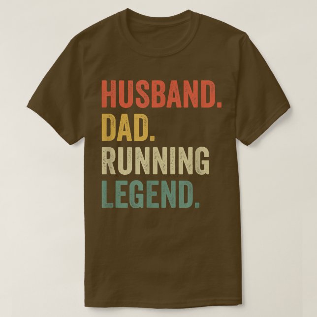 Camiseta Pai Marido Funny Runner com Legenda Vinta (Frente do Design)