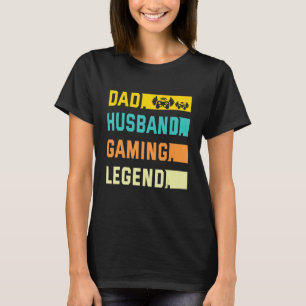 Camiseta Pai Marido Gaming Legend Gamer Padre Pai Son D