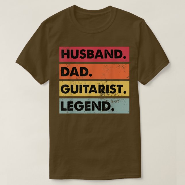 Camiseta Pai Marido, Guitarrista Legenda Engraçado Jogador  (Frente do Design)