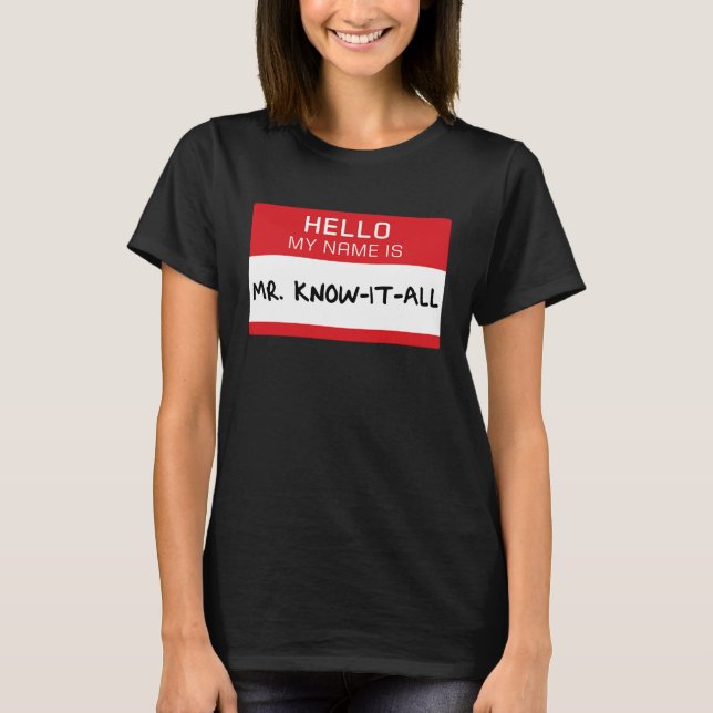 Camiseta Pai Marido Irmão Sr. Sabe Tudo (Frente)