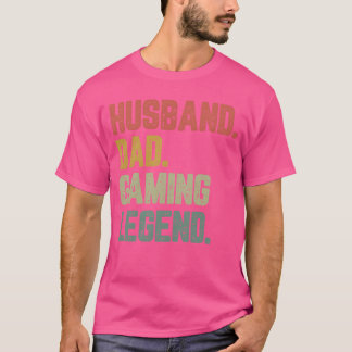 Camiseta Pai Marido Legenda de Jogos Engraçado Padre Vintag
