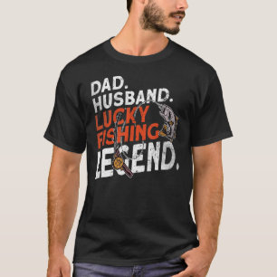 Camiseta Pai Marido  Legenda De Pesca Sortuda
