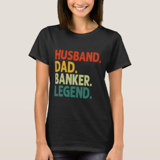 Camiseta Pai Marido Legenda do Banqueiro Vintage Funny Bank