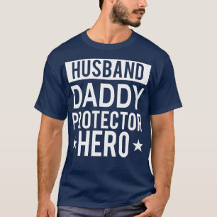 Camiseta Pai Marido Protetor Hero Dia de os pais Engraçado