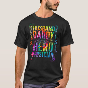 Camiseta Pai Marido Protetor Hero Médico Tie Dye Gol