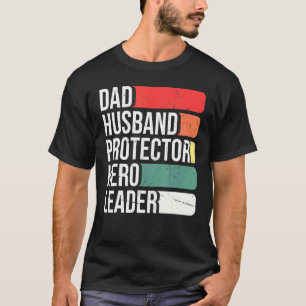 Camiseta Pai Marido Protetor Herói Líder Dia dos Pais