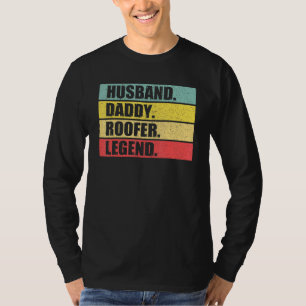 Camiseta Pai Marido Roofer Citação Roofing Vintage Pais D