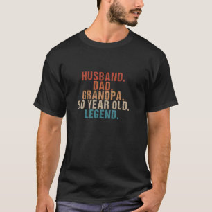 Camiseta Pai Marido Vovô De 50 Anos Legenda 50 Bday M