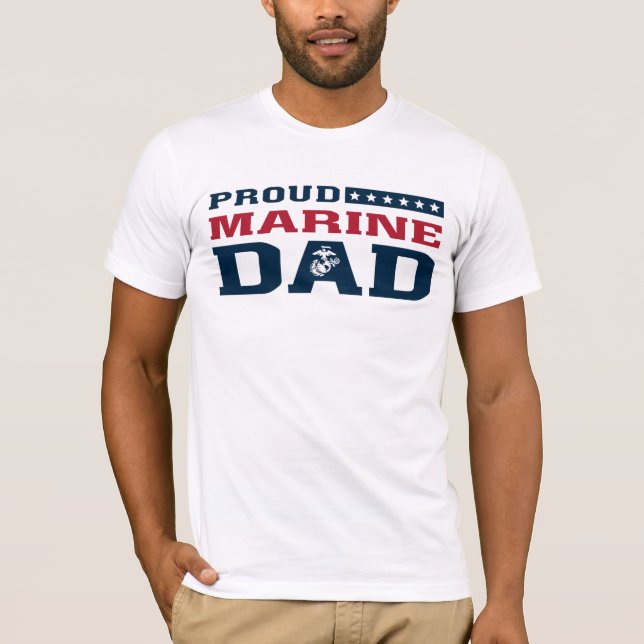 Camiseta Pai marinho orgulhoso (Frente)