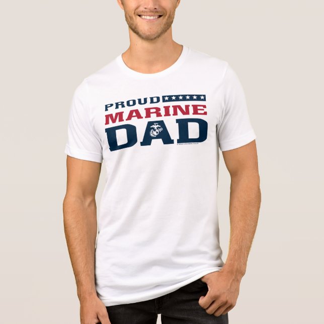 Camiseta Pai Marinho Orgulhoso - Cor (Frente)