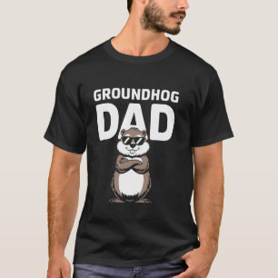 Camiseta Pai marmota Pai roedor design do Dia da Marmota m