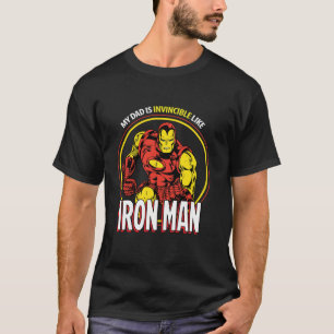 Camiseta Pai Marvel é invencível como Homem de Ferro Pai da