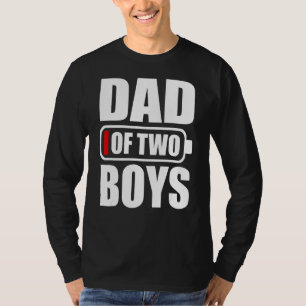 Camiseta Pai Masculino De 2 Rapazes Dia de os pais 2