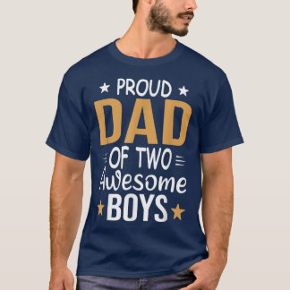Camiseta Pai Masculino De 2 Rapazes Dia de os pais 678