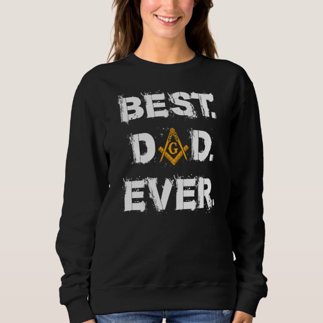 Camiseta Pai Mason Best Ever Masonic Emblems Square Fa (Frente)