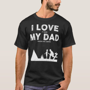 Camiseta Pai me ensina acampando eu amo meu Pai padre