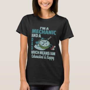 Camiseta Pai Mecânico Cansado Esgotado