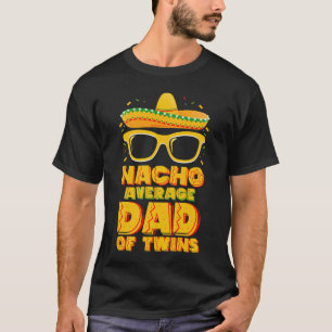 Camiseta Pai Mediano de Gêmeos Mexicano Cinco de Mayo Nacho