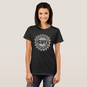 Camiseta Pai Medida Cortada Dia Pai do Trabalhador de Madei