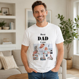 Camiseta Pai melhor colagem de fotos