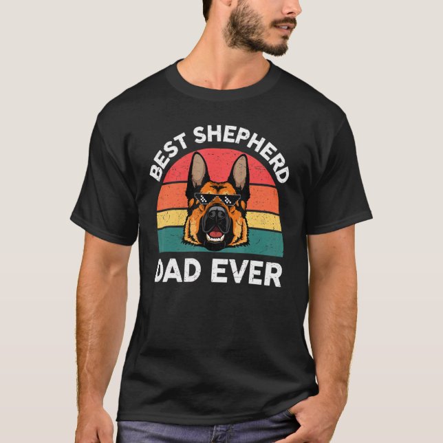 Camiseta Pai Melhor Pai Do German shepherd Do German shephe (Frente)