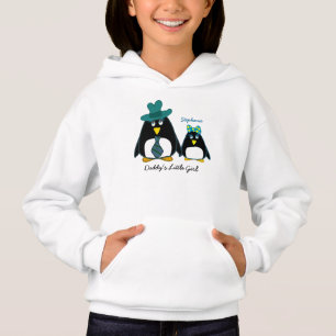 Camiseta Pai Menina Nome Personalizado Hoodie de Natal