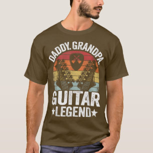 Camiseta Pai Mens Avô Guitarra Legenda Guitarra Amantes Gui