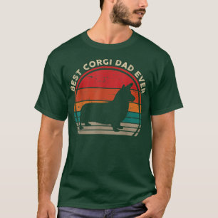 Camiseta Pai Mens Best Corgi Ever Vintage Dia de os pais L