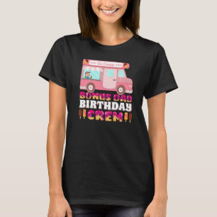 Camiseta Pai Mens Bonus Aniversário Sorvete de Tripulação P