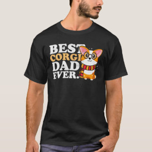 Camiseta Pai Mens Corgi Melhor Pai Corgi Nunca