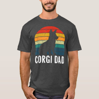 Camiseta Pai Mens Corgi Retro Vintage Welsh Corgi Proprietá