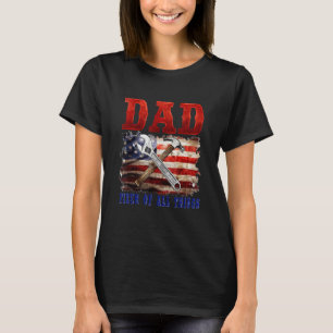 Camiseta Pai Mens Fixer De Todas As Coisas Pai América Sina