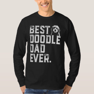 Camiseta Pai Mens Goldendoodle Melhor Pai De Portalha Nunca