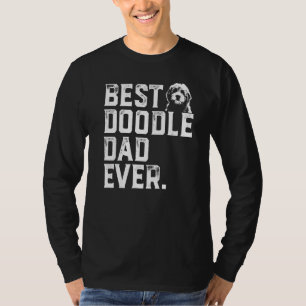 Camiseta Pai Mens Goldendoodle Melhor Pai De Portalha Nunca