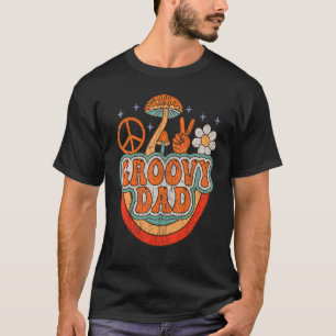 Camiseta Pai Mens Groovy 70s Nostalgia estética 1970