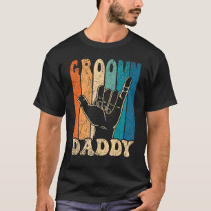 Camiseta Pai Mens Groovy 70s Nostalgia estética 1970 R