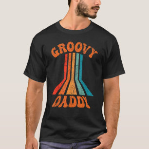 Camiseta Pai Mens Groovy 70s Nostalgia estética 1970 R