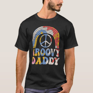 Camiseta Pai Mens Groovy 70s Nostalgia estética 1970 R