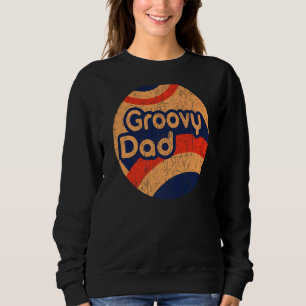 Camiseta Pai Mens Groovy da década de 70 Nostalgia estética