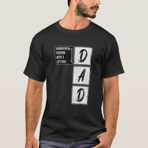 Camiseta Pai Mens Maravilhosa Pessoa Quebra-cabeça Pai F