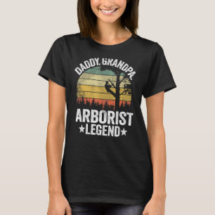 Camiseta Pai Mens Vovô Arborista Árvore de Legenda Subindo