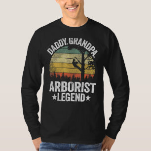 Camiseta Pai Mens Vovô Arborista Árvore de Legenda Subindo