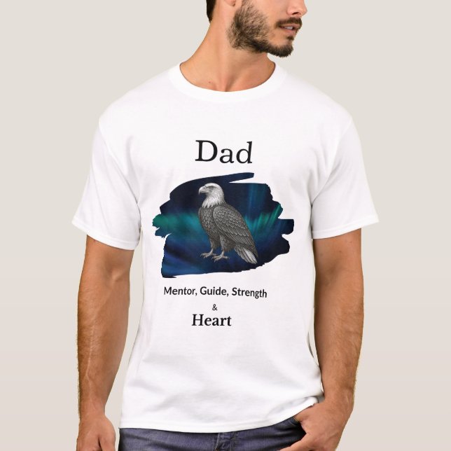 Camiseta Pai Mentor, Guia, Força e Coração Águia (Frente)