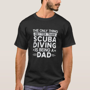 Camiseta Pai mergulhador debaixo d'água Oceano Mergulhado