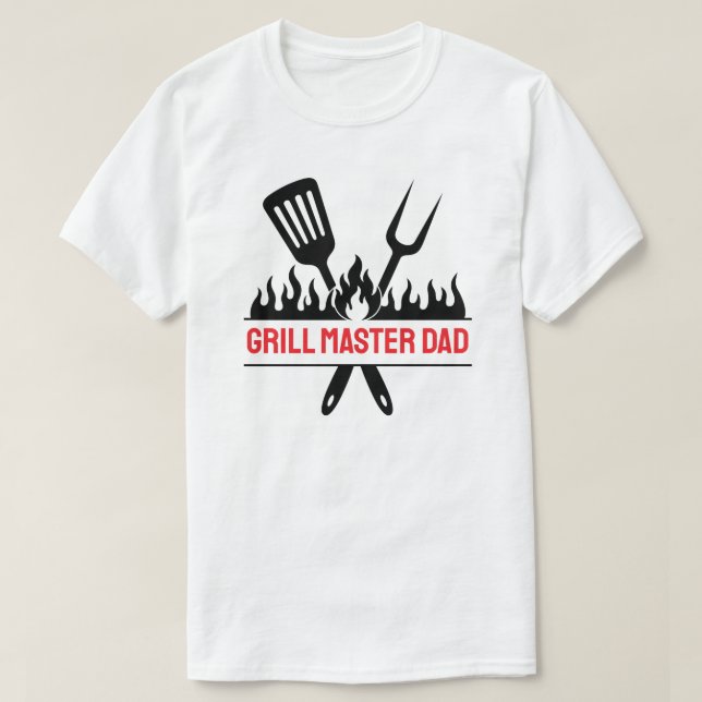 Camiseta Pai mestre de grill (Frente do Design)