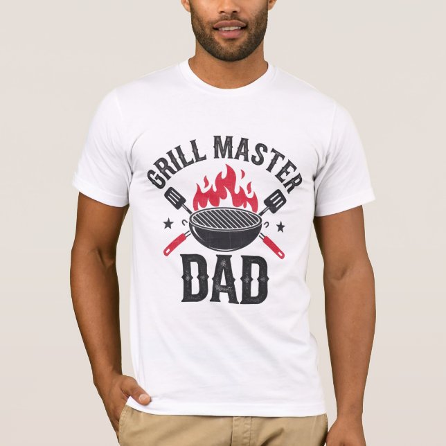 Camiseta Pai mestre grill - Presente de Dia de os pais de C (Frente)