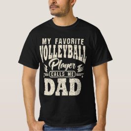 Camiseta Pai Meu Jogador De Voleibol Favorito Me Liga
