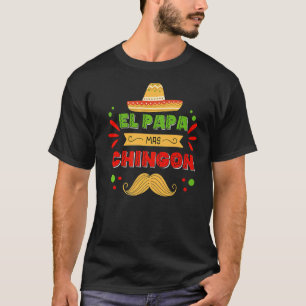 Camiseta Pai Mexicano E Marido El Papa Mas Chingon