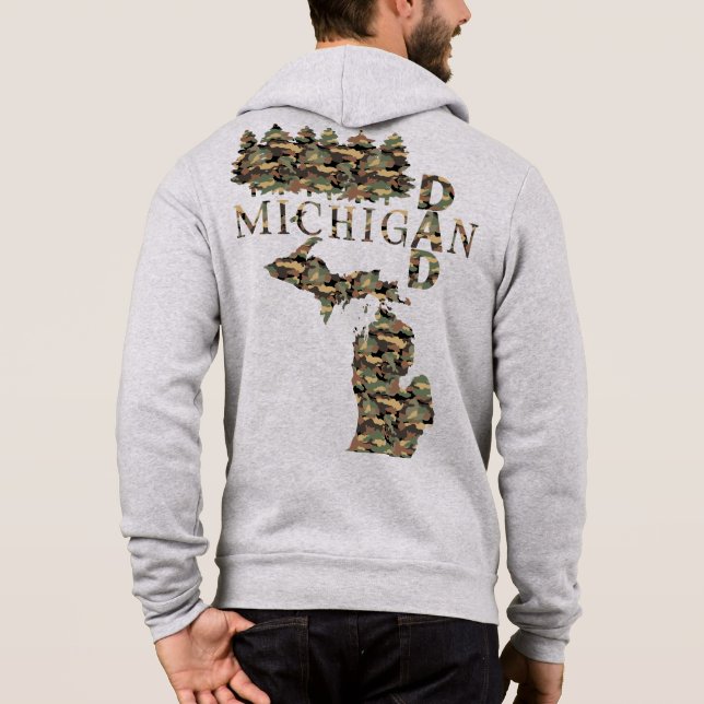 Camiseta Pai Michigan | Treebark | Presente de Dia de os pa (Verso)